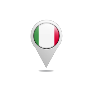 italy flag map navigation design vector